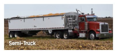 semi- truck hauling corn