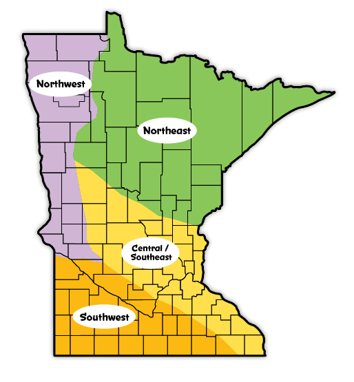 specialty crops in MN map