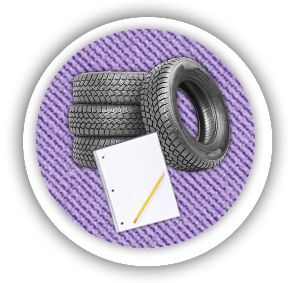 tires and notebook icon