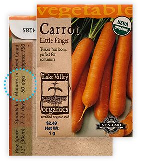 carrot seed packet