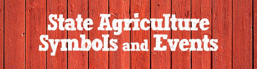 state agriculture symbols and events header