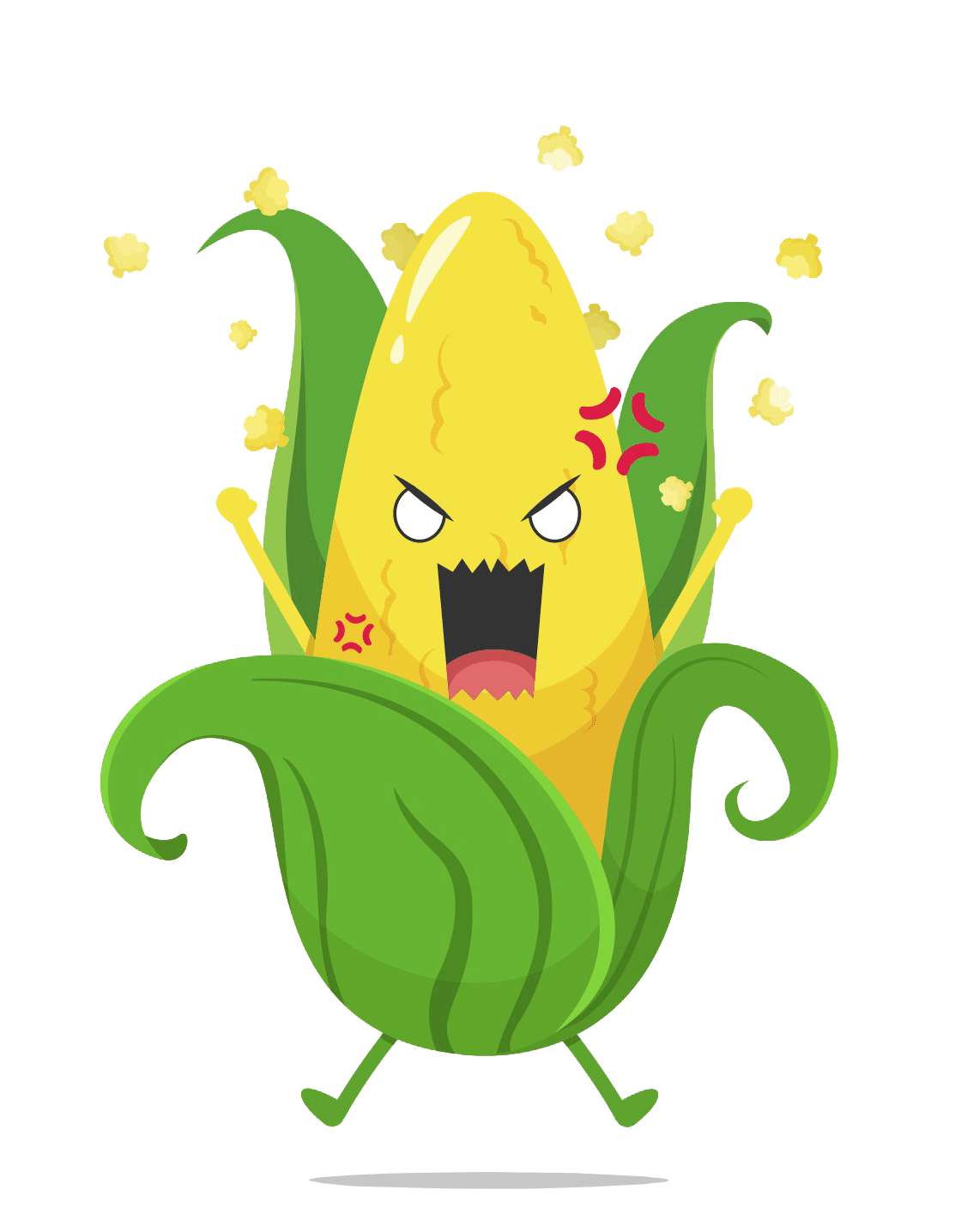 Angry Corn Character