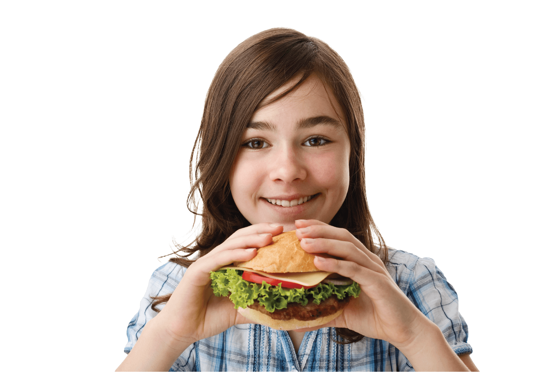 Girl Holding Burger