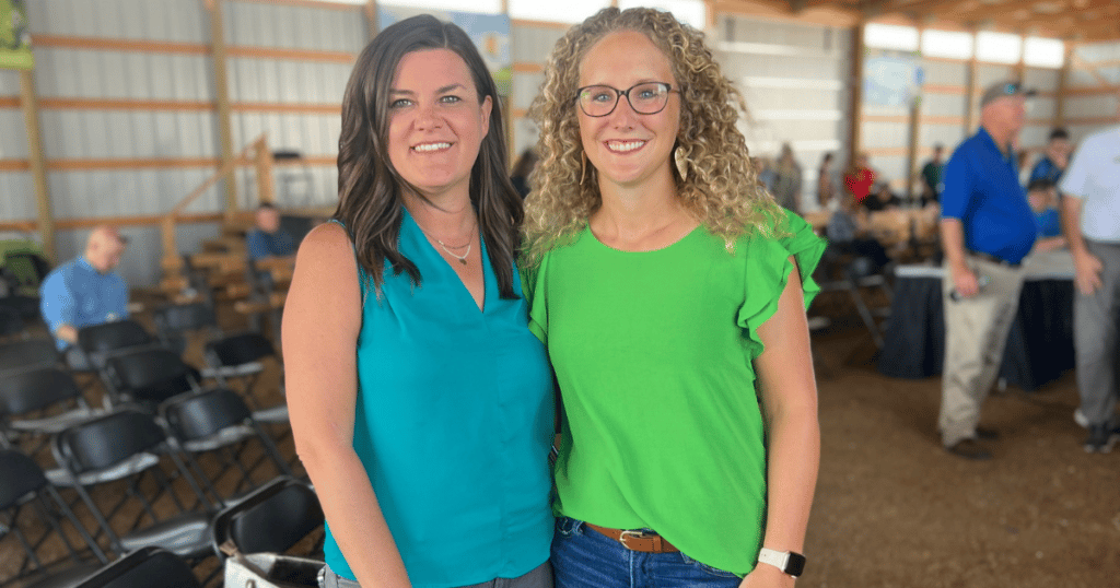 Emily Ponwith and Michelle Miller at 2022 Farmfest Women Farmer of the Year