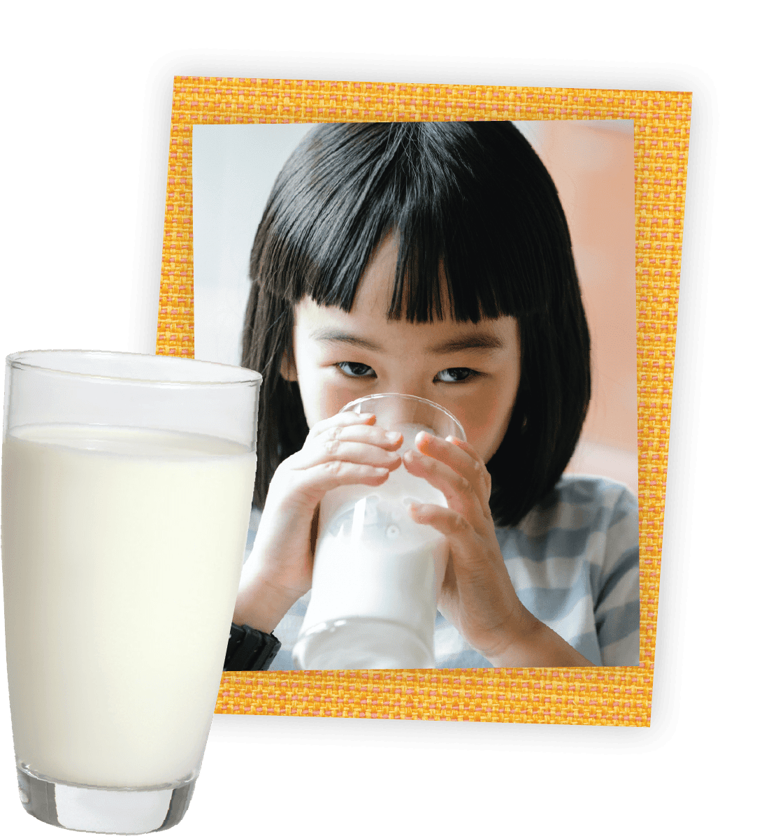 Girl Taking a Sip of Milk