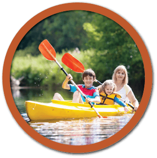 Kayaking in River