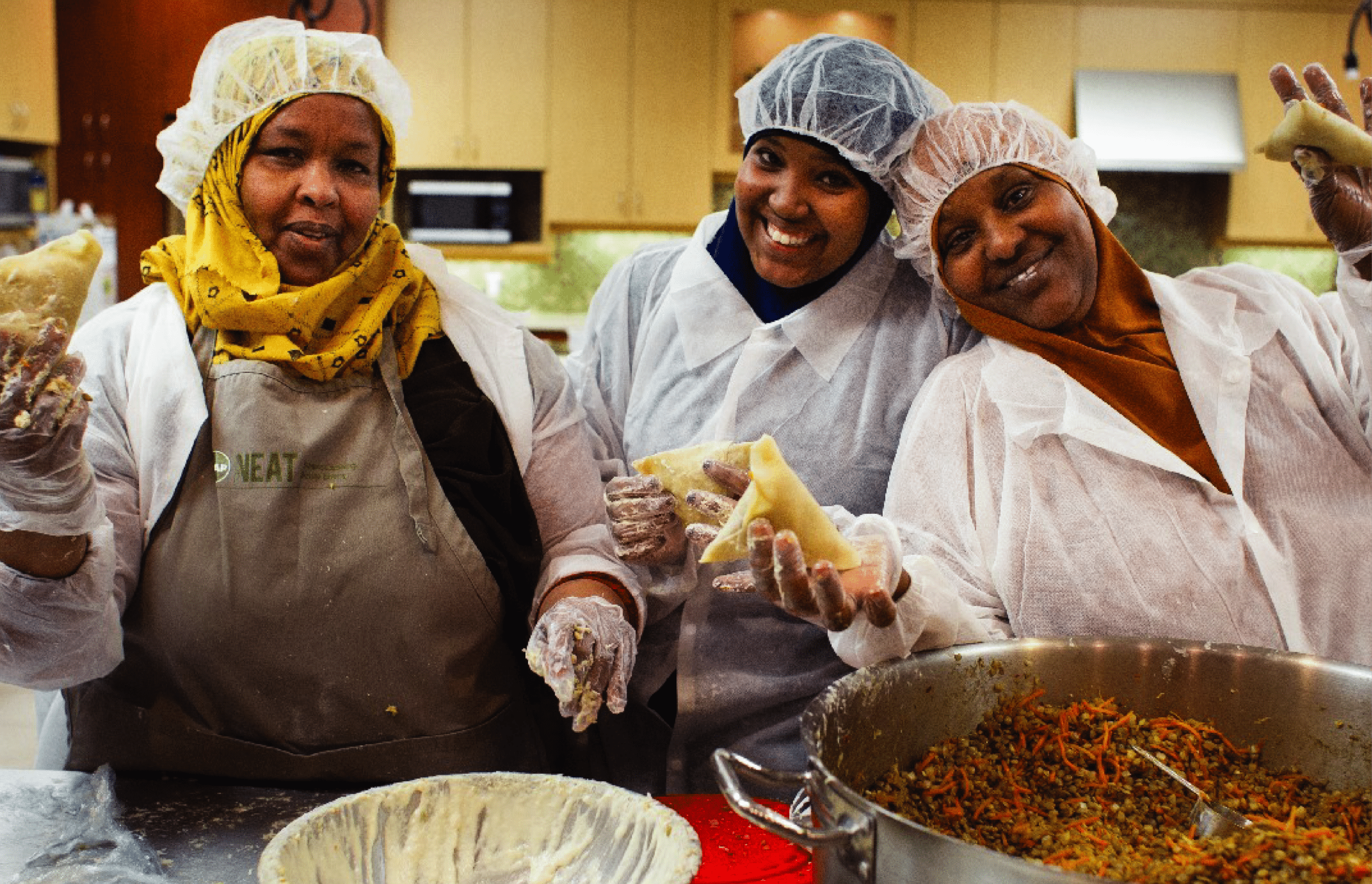 Lunch Ladies Serving Food