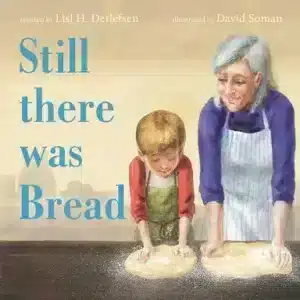 Grandmother and grandchild making bread