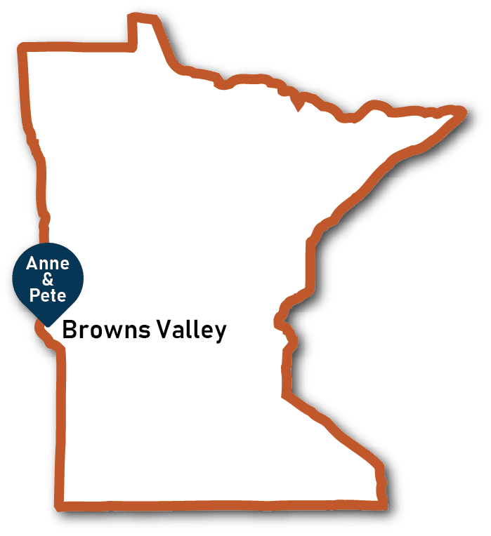 Browns Valley Minnesota Crop Farmer Map Graphic
