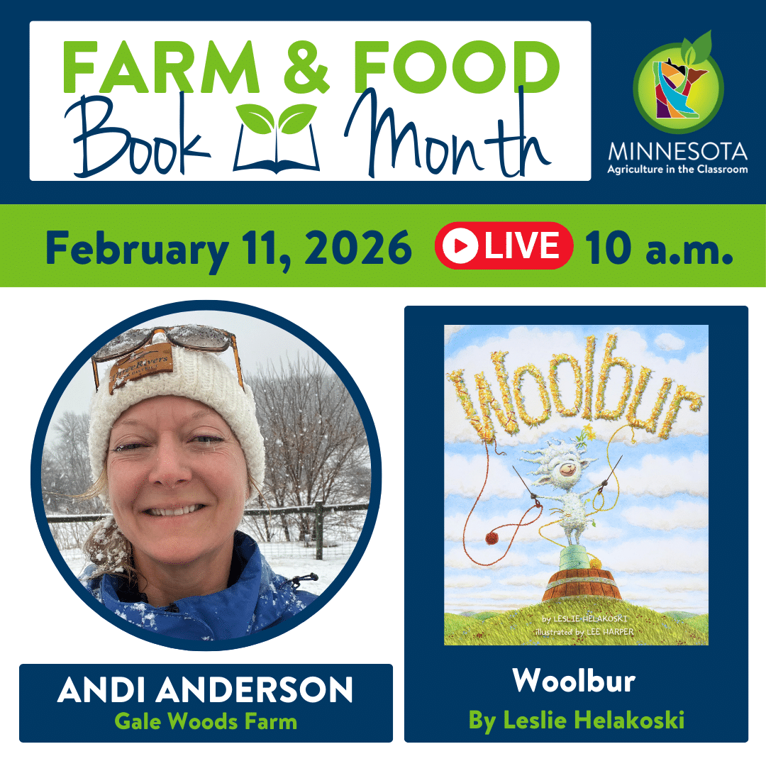 Farm and Food Book Month reader Andi Anderson reading February 11, 2026
