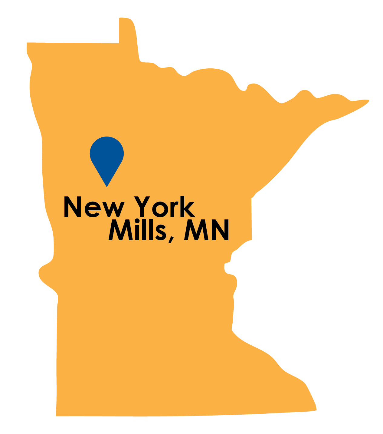 new york nills, mn map