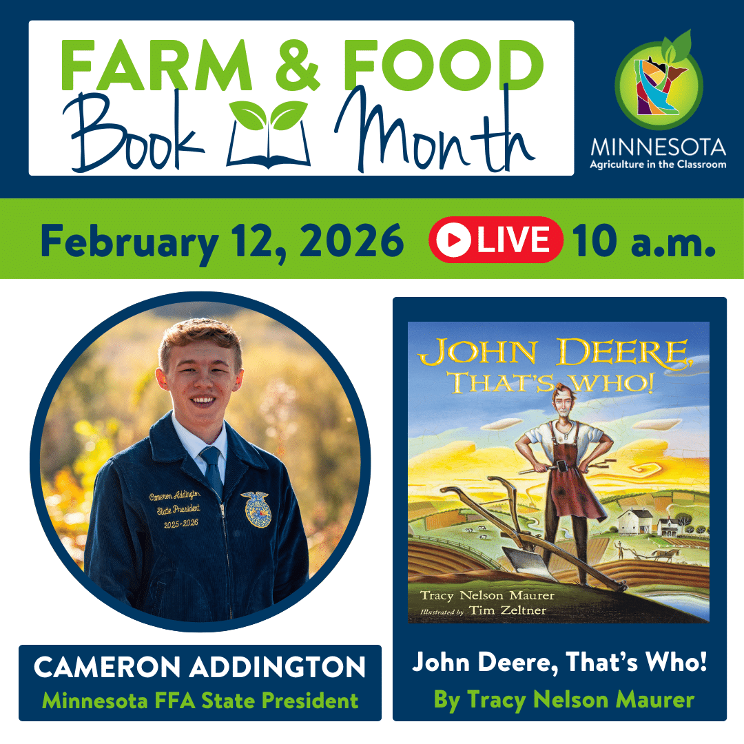Farm and Food Book Month reading February 12 with Cameron Addington