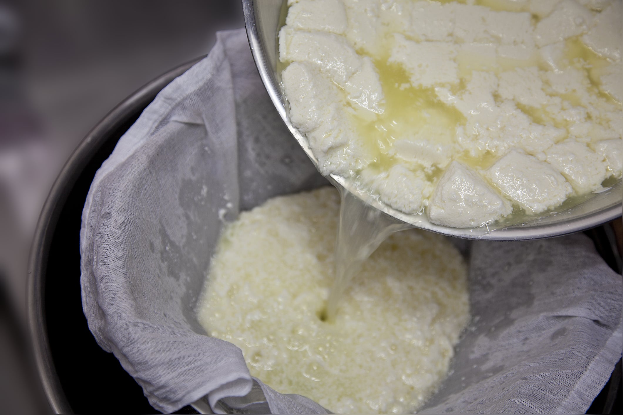 making cheese