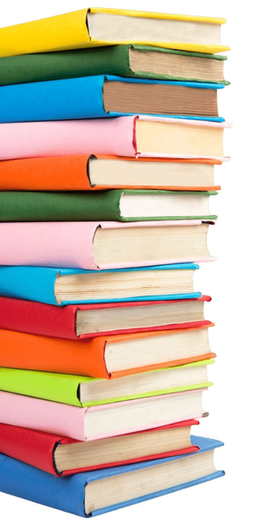 pile of colorful books