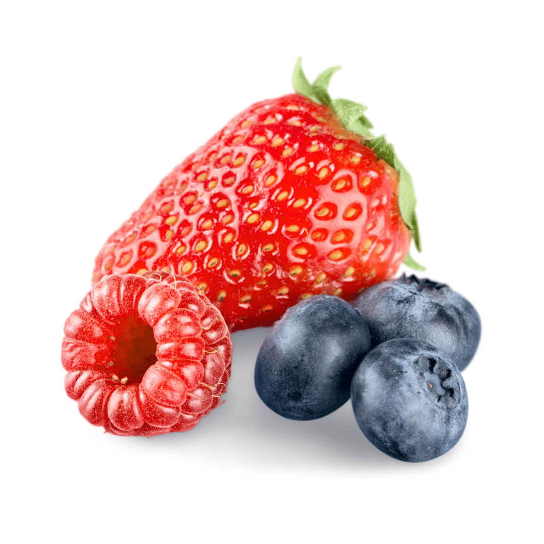 Blueberries, Raspberries & Strawberries